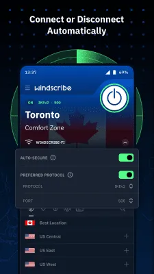 Скриншот приложения Windscribe VPN - №3