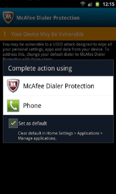 Скриншот приложения McAfee Dialer Protection - №2