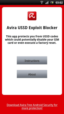 Скриншот приложения Avira USSD Exploit Blocker - №1