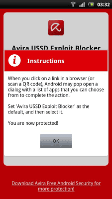 Скриншот приложения Avira USSD Exploit Blocker - №2