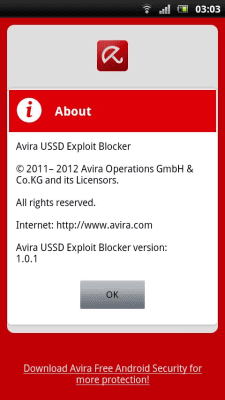 Скриншот приложения Avira USSD Exploit Blocker - №6