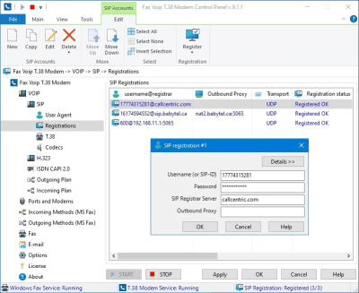 Скриншот приложения Fax Voip T.38 Modem - №4