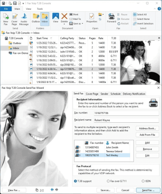 Скриншот приложения Fax Voip T.38 Console - №2