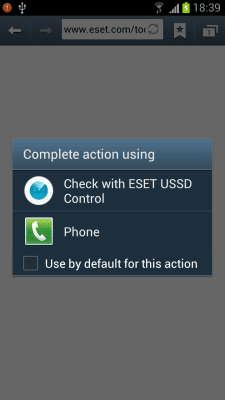 Скриншот приложения ESET USSD Control - №1