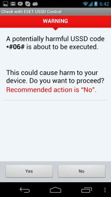 Скриншот приложения ESET USSD Control - №3