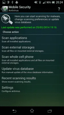 Скриншот приложения Mobile Security - №2