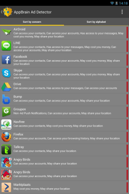 Скриншот приложения AppBrain Ad Detector - №7