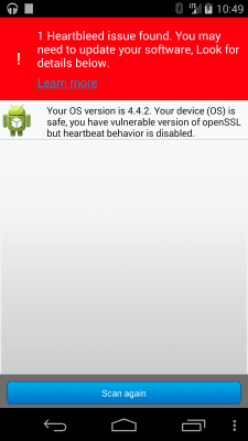 Скриншот приложения McAfee Heartbleed Detector - №4