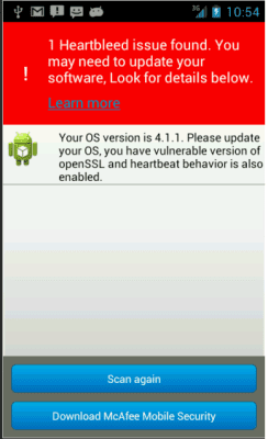 Скриншот приложения McAfee Heartbleed Detector - №5