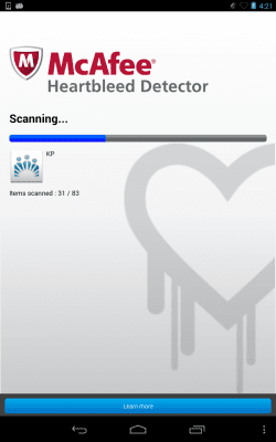 Скриншот приложения McAfee Heartbleed Detector - №8