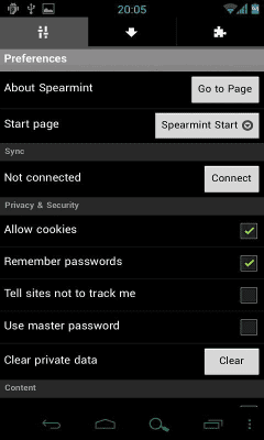 Скриншот приложения *Spearmint Legacy Browser* - №2