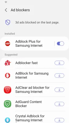Скриншот приложения Samsung Internet Browser - №3