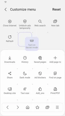 Скриншот приложения Samsung Internet Browser - №5