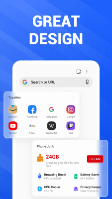 Скриншот приложения Power Browser Fast & Safe - №8