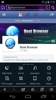 Скриншот приложения Boat Browser Mini - №5