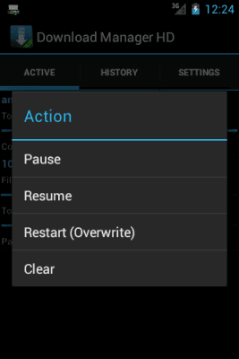 Скриншот приложения Download Manager HD - №3