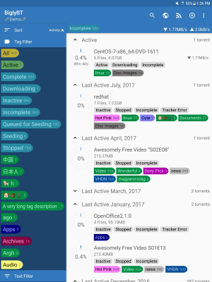 Скриншот приложения BiglyBT торрент-клиент с удалённым управлением - №5