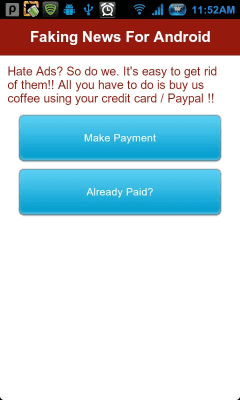 Скриншот приложения Faking News For Android - №7