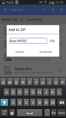 Скриншот приложения abFiles (Acer Remote Files) - №6