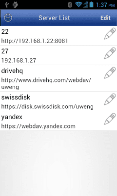 Скриншот приложения My WebDAV(WebDAV Client) - №2