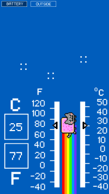 Скриншот приложения Nyan Cat термометр - №1