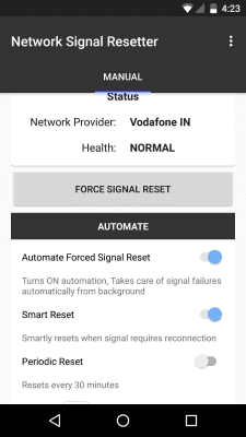 Скриншот приложения Network Signal Resetter Free - №1