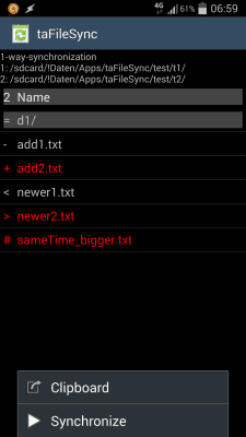 Скриншот приложения taFileSync - №5