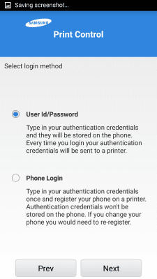 Скриншот приложения Samsung Mobile Print Control - №2