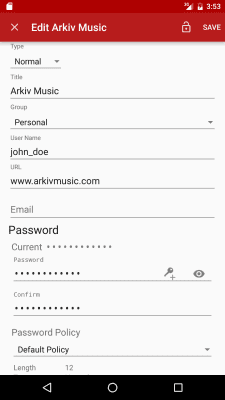 Скриншот приложения PasswdSafe - №7