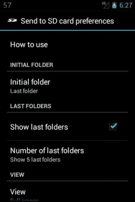 Скриншот приложения Отправить на SD карту - №3