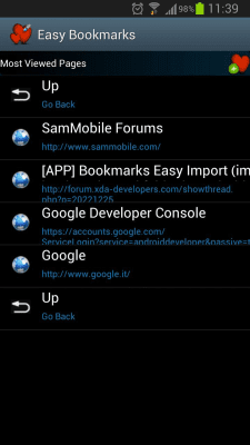 Скриншот приложения Bookmarks Easy Import - №4