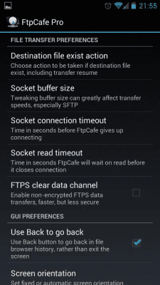 Скриншот приложения FtpCafe FTP клиент - №8
