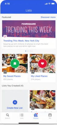 Скриншот приложения Foursquare - №3