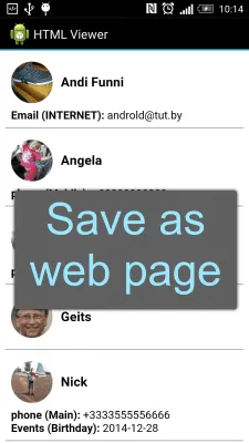 Скриншот приложения Контакты VCF - №6