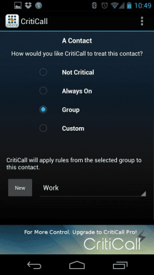 Скриншот приложения CritiCall Free - №3