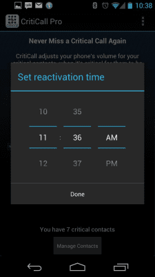 Скриншот приложения CritiCall Free - №7