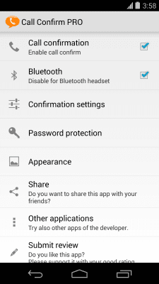 Скриншот приложения Подтверждение вызова - №4