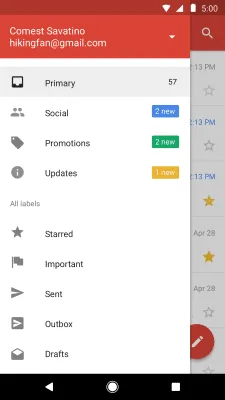 Скриншот приложения Gmail Go - №2