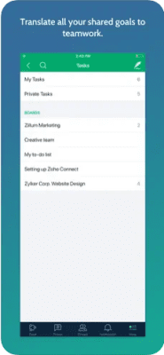 Скриншот приложения Zoho Connect - №2