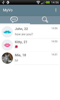 Скриншот приложения MyVo чат, знакомства по голосу - №2