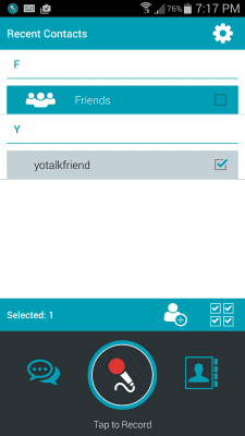 Скриншот приложения YoTalk - Голосовой Мессенджер - №2