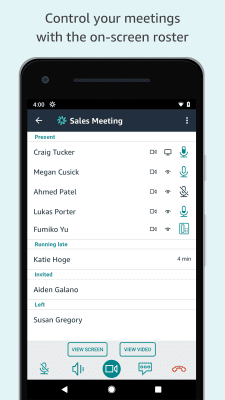 Скриншот приложения Amazon Chime - №3
