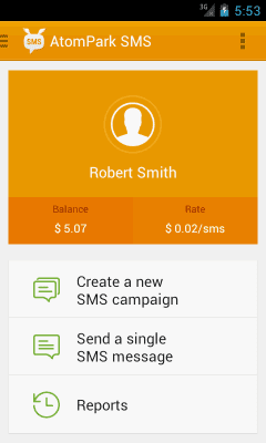 Скриншот приложения AtomPark SMS - №1