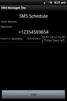 Скриншот приложения Менеджер SMS lite - №2