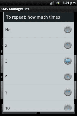 Скриншот приложения Менеджер SMS lite - №5