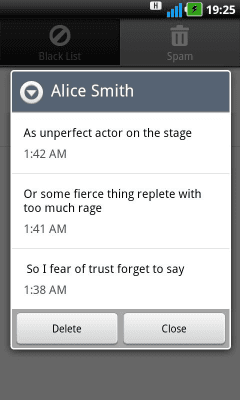 Скриншот приложения Фильтр SMS - №5