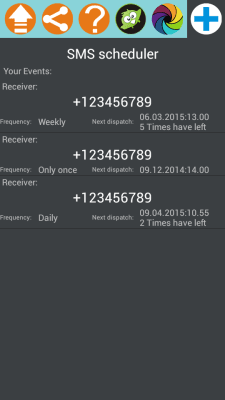 Скриншот приложения Планировщик SMS - №1