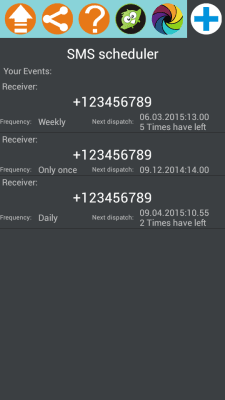 Скриншот приложения Планировщик SMS - №3