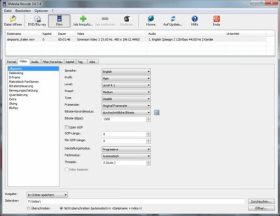 Скриншот приложения XMedia Recode Portable - №4