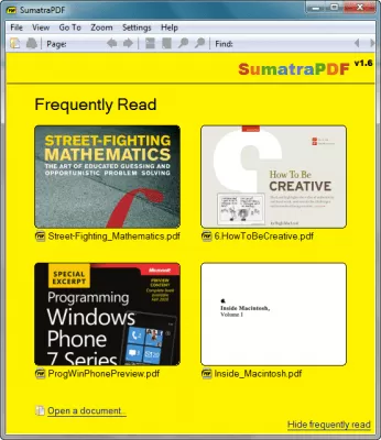 Скриншот приложения Sumatra PDF Portable - №1